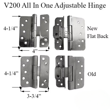 V200 Right Hand All In One Adjustable Hinge, Latest Style - 363718